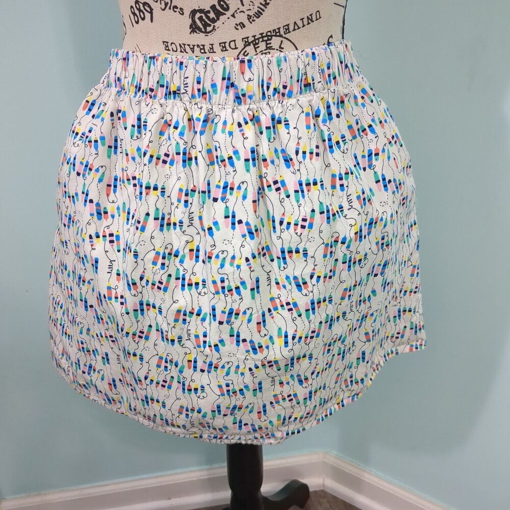 Lilly Pulitzer Callie Mini Skirt Women's XS Oh Buoy Fishing Lure Ruffle …